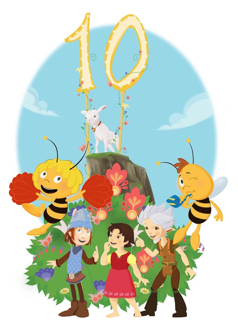 Carte anniversaire 10 ans Studio 100